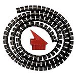 Gaine fendue et mange-câble